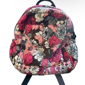 Vera Bradley Backpack in Pink Flower Quilted Fabric